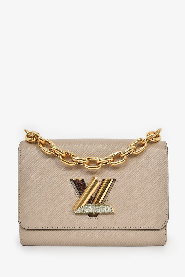 Louis Vuitton Brown/Gold Leather Twist MM Shoulder Bag