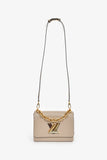Louis Vuitton Brown/Gold Leather Twist MM Shoulder Bag