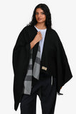 Burberry Black/Grey House Check Wool Shawl