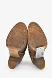 Christian Dior Taupe Suede Heeled Ankle Boots Size 37