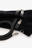 Hermes Black Suede Jade Gloves With Strap