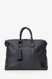 Louis Vuitton Black Grained Calfskin Aerogram LV Lock It Tote Bag With Strap