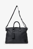 Louis Vuitton Black Grained Calfskin Aerogram LV Lock It Tote Bag With Strap