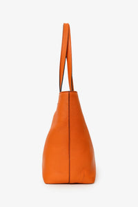 Prada Orange Leather Vitello Daino Tote Bag