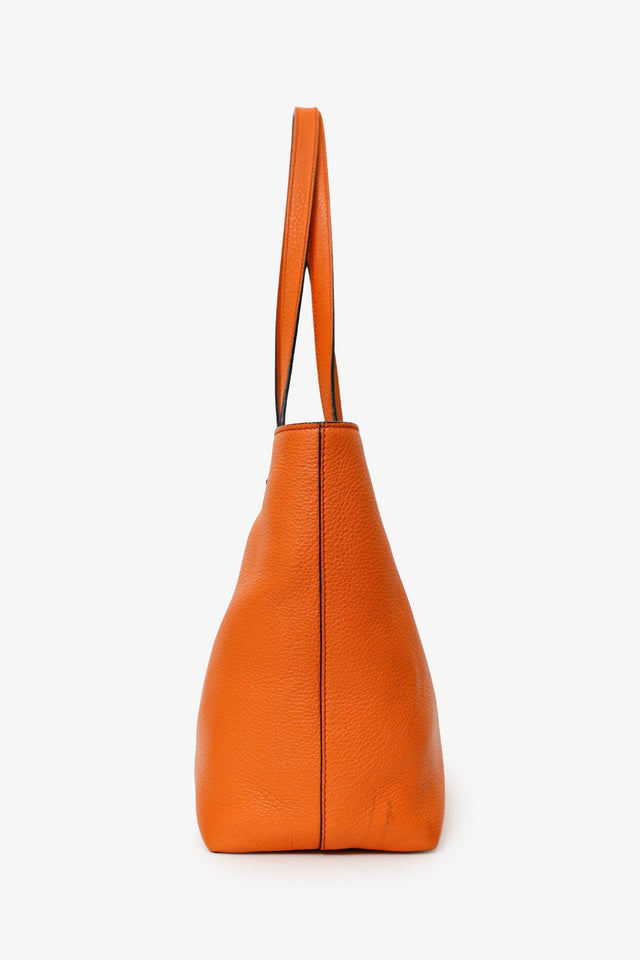 Prada Orange Leather Vitello Daino Tote Bag