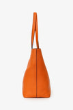 Prada Orange Leather Vitello Daino Tote Bag