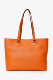 Prada Orange Leather Vitello Daino Tote Bag