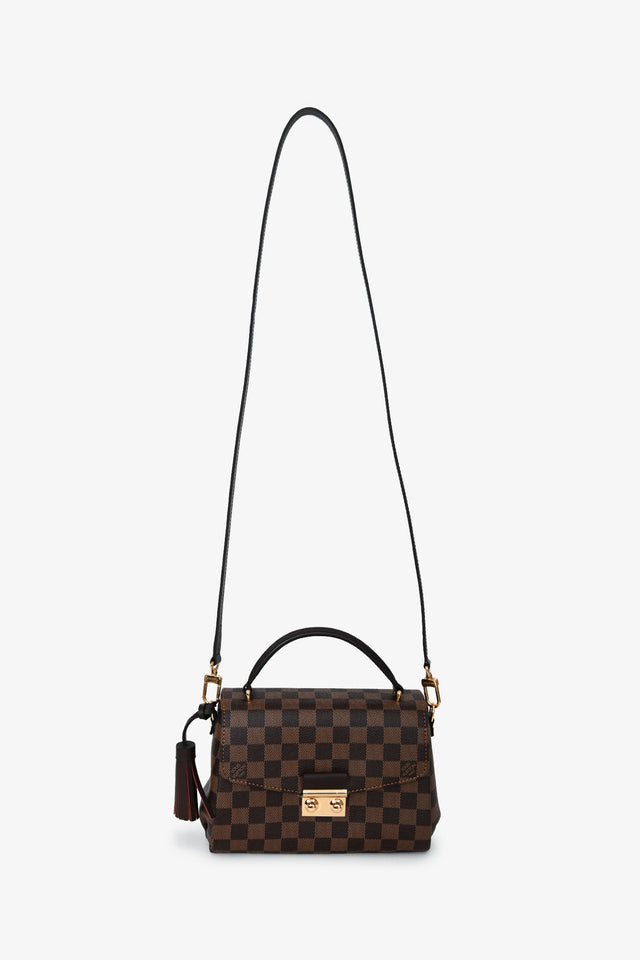 Louis Vuitton Damier Ebene 'Croisette' Top Handle With Strap