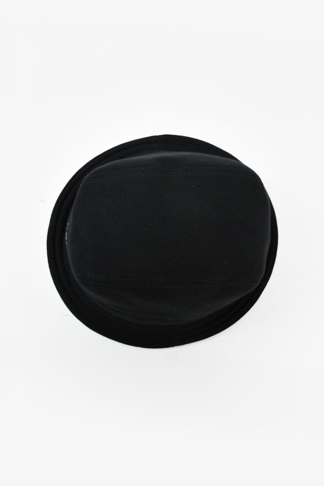 Burberry Black Cotton Logo Bucket Hat Size L