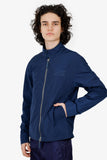 Burberry Navy Logo Print Zip-up Jacket Size S Mens
