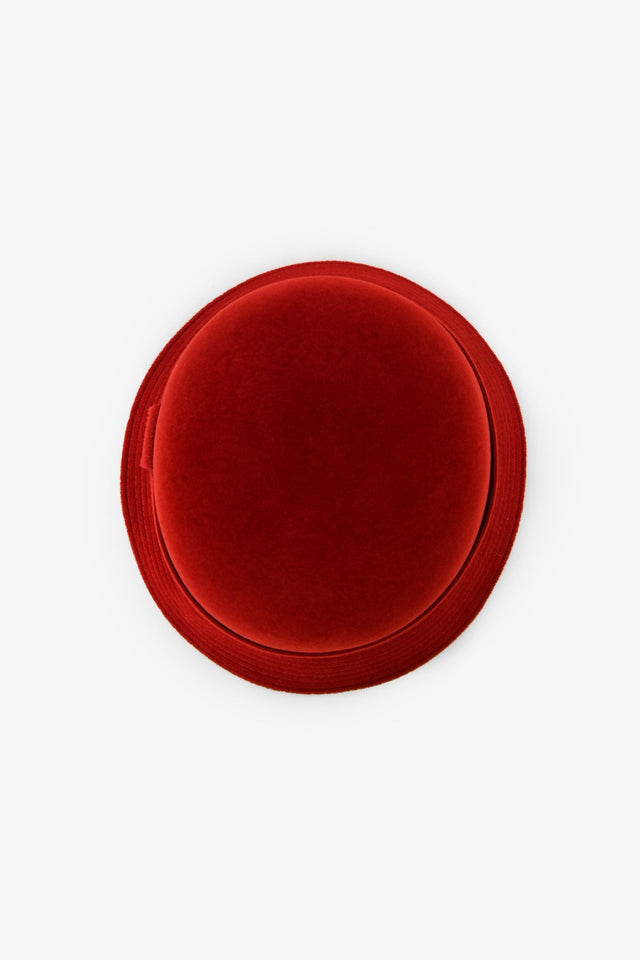 Hermes Red Rabbit Felt Hat Size 57
