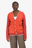 Hermes Orange Suede Leather/Wool Trim Detailed igan Size XL Men