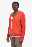 Hermes Orange Suede Leather/Wool Trim Detailed igan Size XL Men