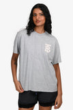 Burberry Grey Cotton 'TB' Logo T-Shirt Size S