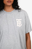 Burberry Grey Cotton 'TB' Logo T-Shirt Size S