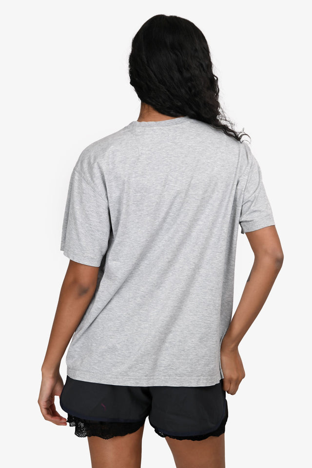 Burberry Grey Cotton 'TB' Logo T-Shirt Size S