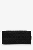Christian Dior 2008 Black Satin Cannage Clutch On Chain