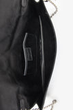 Christian Dior 2008 Black Satin Cannage Clutch On Chain