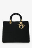 Christian Dior 1999 Nylon Cannage Large Lady Dior Bag