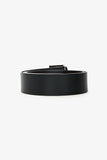Burberry Black/Brown Reversible Leather Silver Tone 'TB' Buckle Belt Size 34/85
