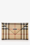 Burberry Nova Check Canvas Envelope Clutch Wallet