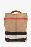Burberry Brown House Check Canvas Ashby Bucket Bag With Pouch