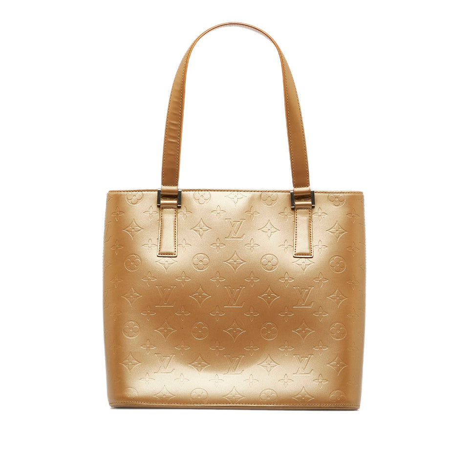 Gold Louis Vuitton Monogram Mat Stockton Tote Bag