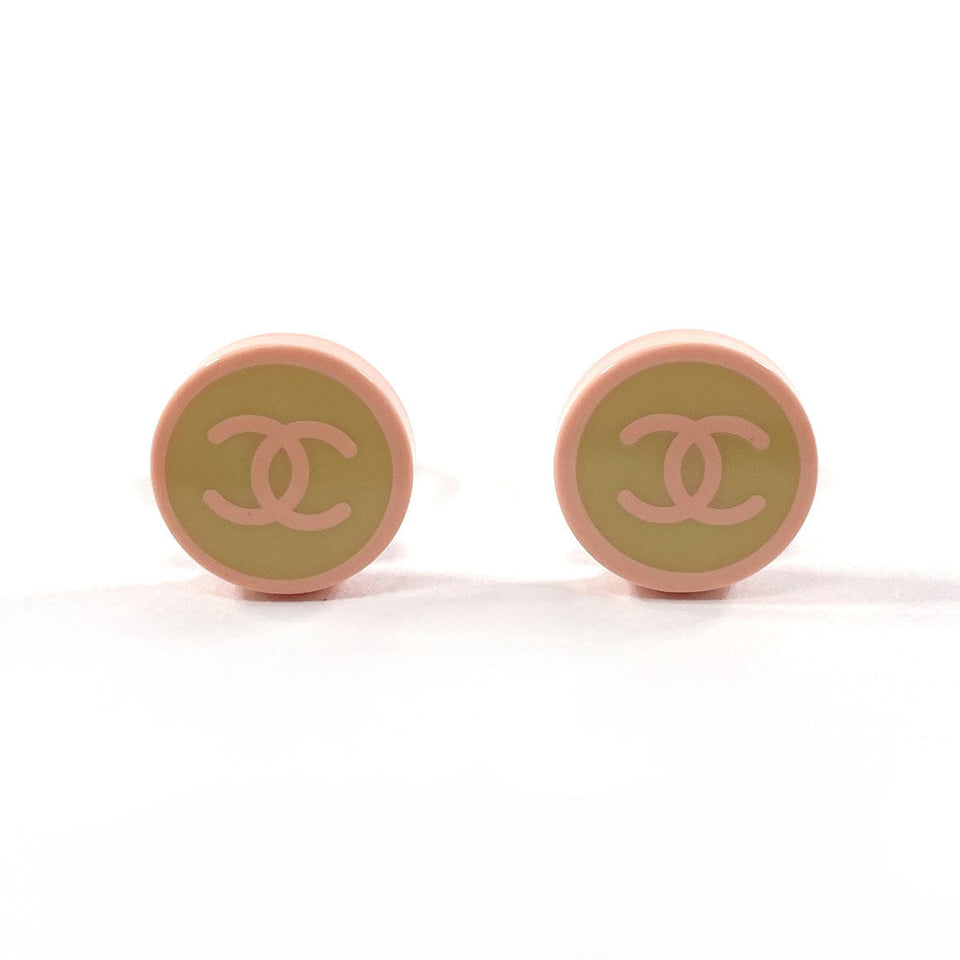 Chanel Coco Mark Plastic Earrings