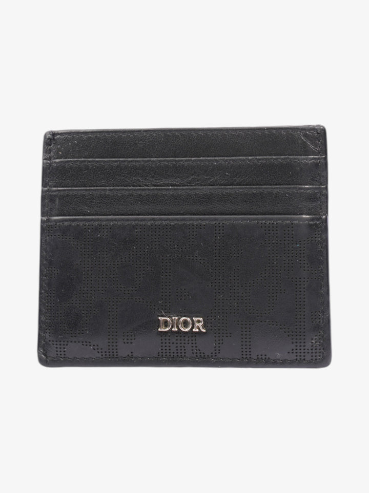 Christian Dior Oblique Galaxy  Holder Black Leather