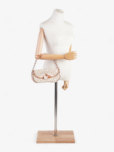 Christian Dior Romantic Shoulder Bag Beige / Pink Canvas