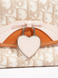 Christian Dior Romantic Shoulder Bag Beige / Pink Canvas