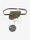 Christian Dior Saddle Belt Bag Green Camouflage Canvas