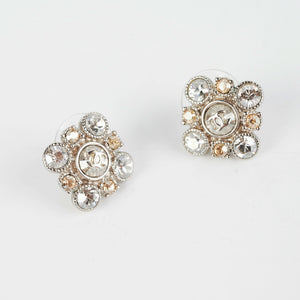 Chanel Rhinestone Logo Earrings Costume Jewellery