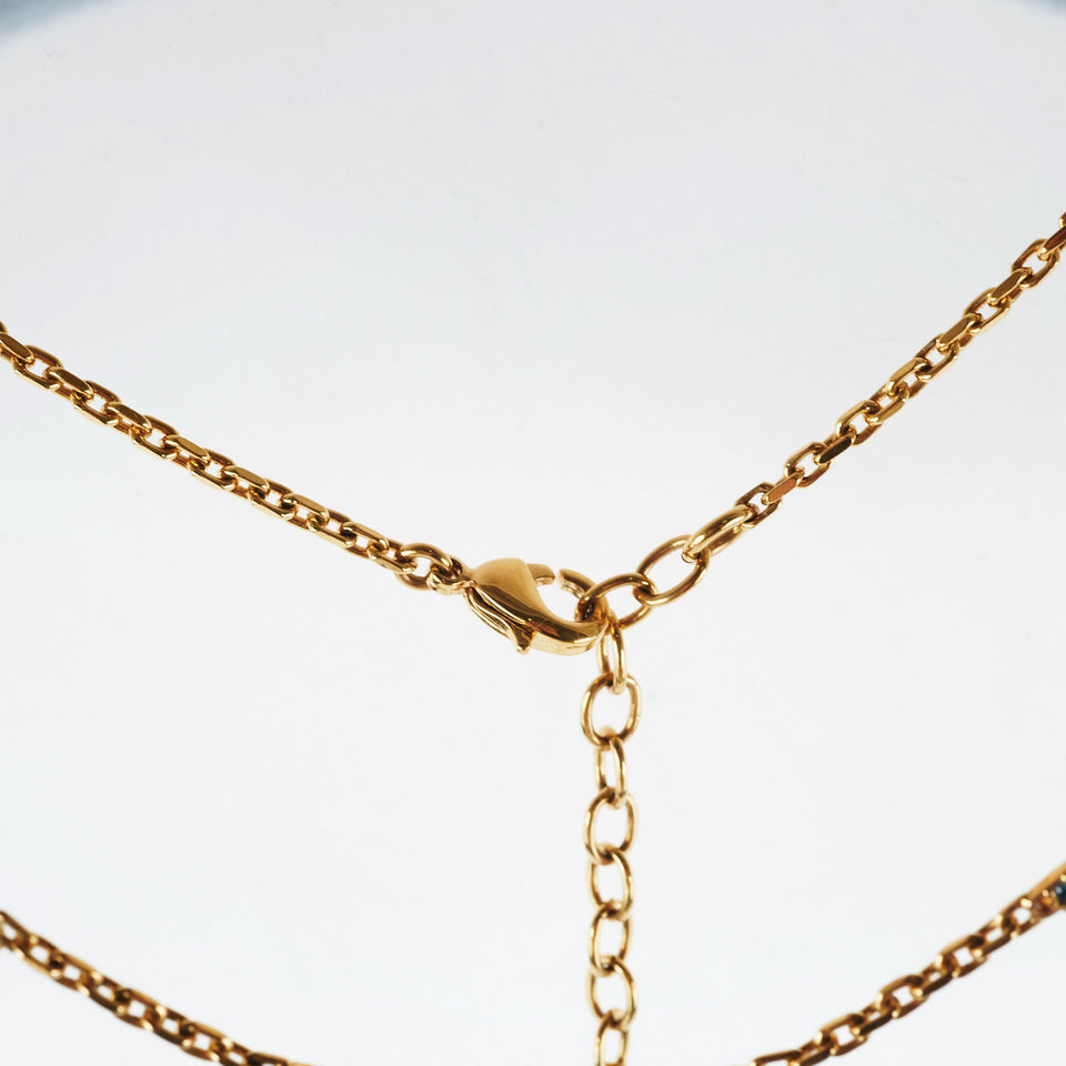 Christian Dior Multicolour Rhinestone Logo Necklace Costume Jewellery