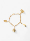 Christian Dior Perfume Bottle Charm Bracelet Gold Base Metal