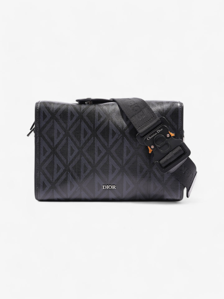 Christian Dior Lingot CD Diamond Bag Black / Navy Blue Canvas