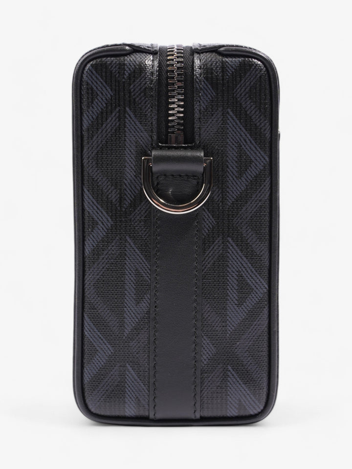 Christian Dior Lingot CD Diamond Bag Black / Navy Blue Canvas