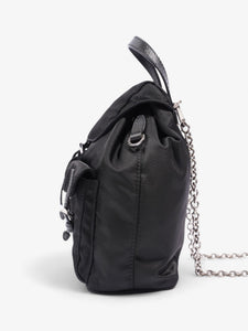 Prada Vela Backpack Black Nylon Mini