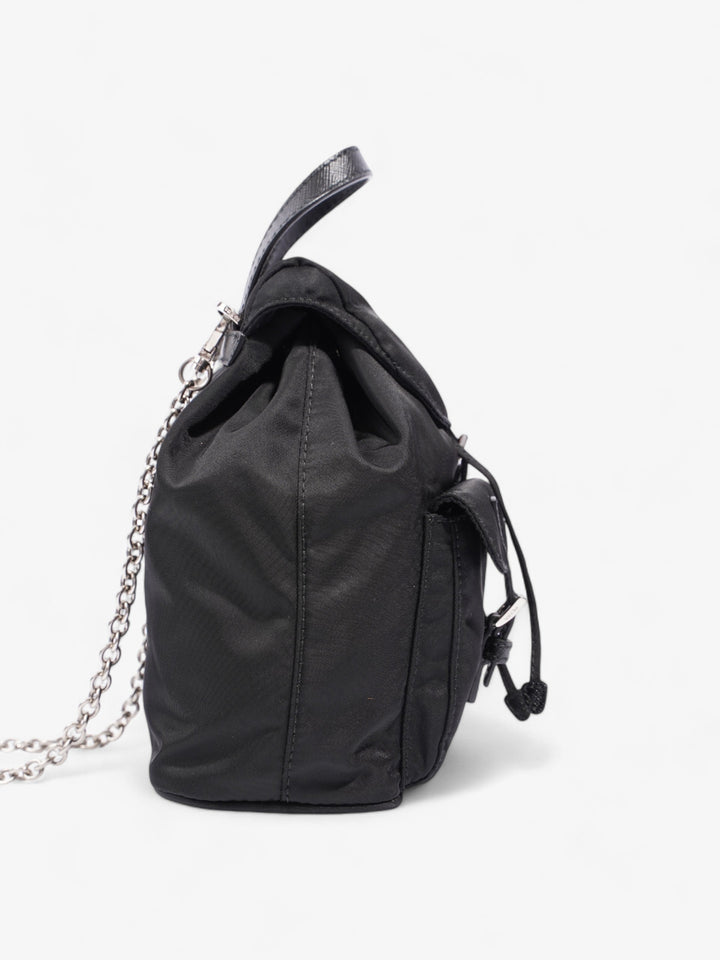 Prada Vela Backpack Black Nylon Mini