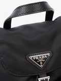 Prada Vela Backpack Black Nylon Mini