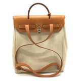 Hermes Backpack Leather/Toile GM beige With replacement bag Herbag add PM Women