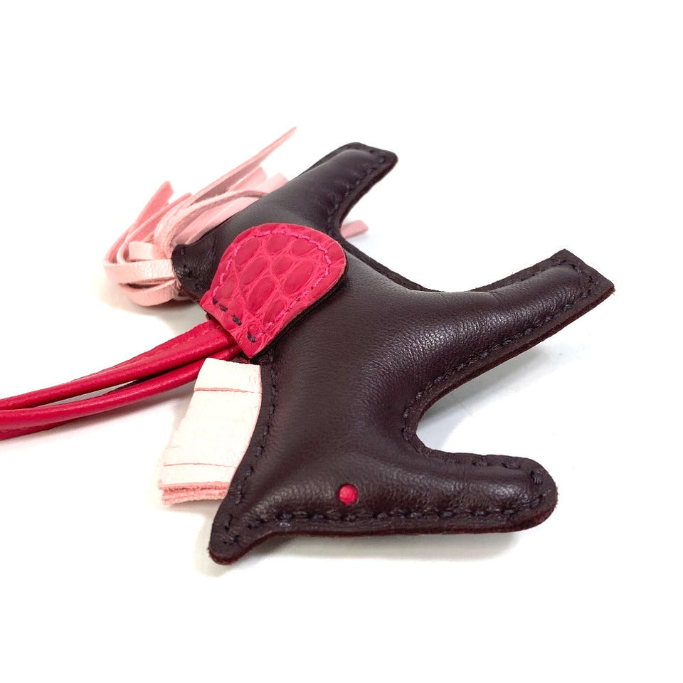 Hermes Bag charm Anyo Miro Brown Rodeo PM Women