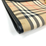 Burberry Clutch bag Canvas / leather beige logo check unisex(Unisex)