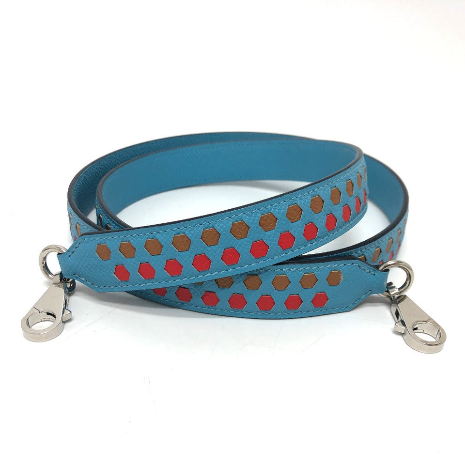 Hermes Shoulder strap Epsom blue bandouliere Women
