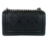 Chanel Boy Lattice Weave New Medium Leather Bag