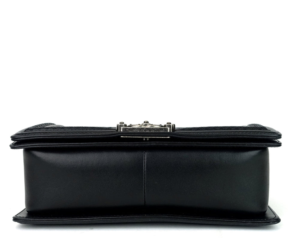 Chanel Boy Lattice Weave New Medium Leather Bag