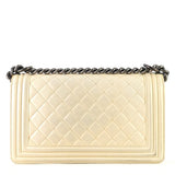 Chanel Boy Old Medium Lambskin Leather Bag
