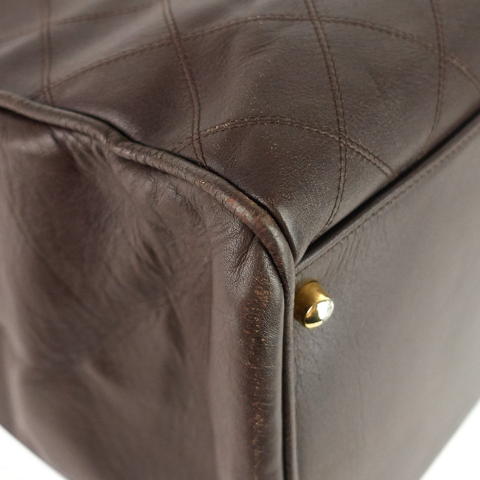 Chanel Vintage Supermodel Weekender Large Calfskin Leather Bag