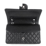 Chanel Double Flap Quilted Caviar Leather Bag