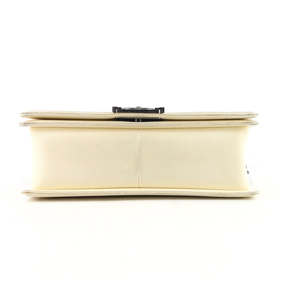 Chanel Boy Old Medium Lambskin Leather Bag